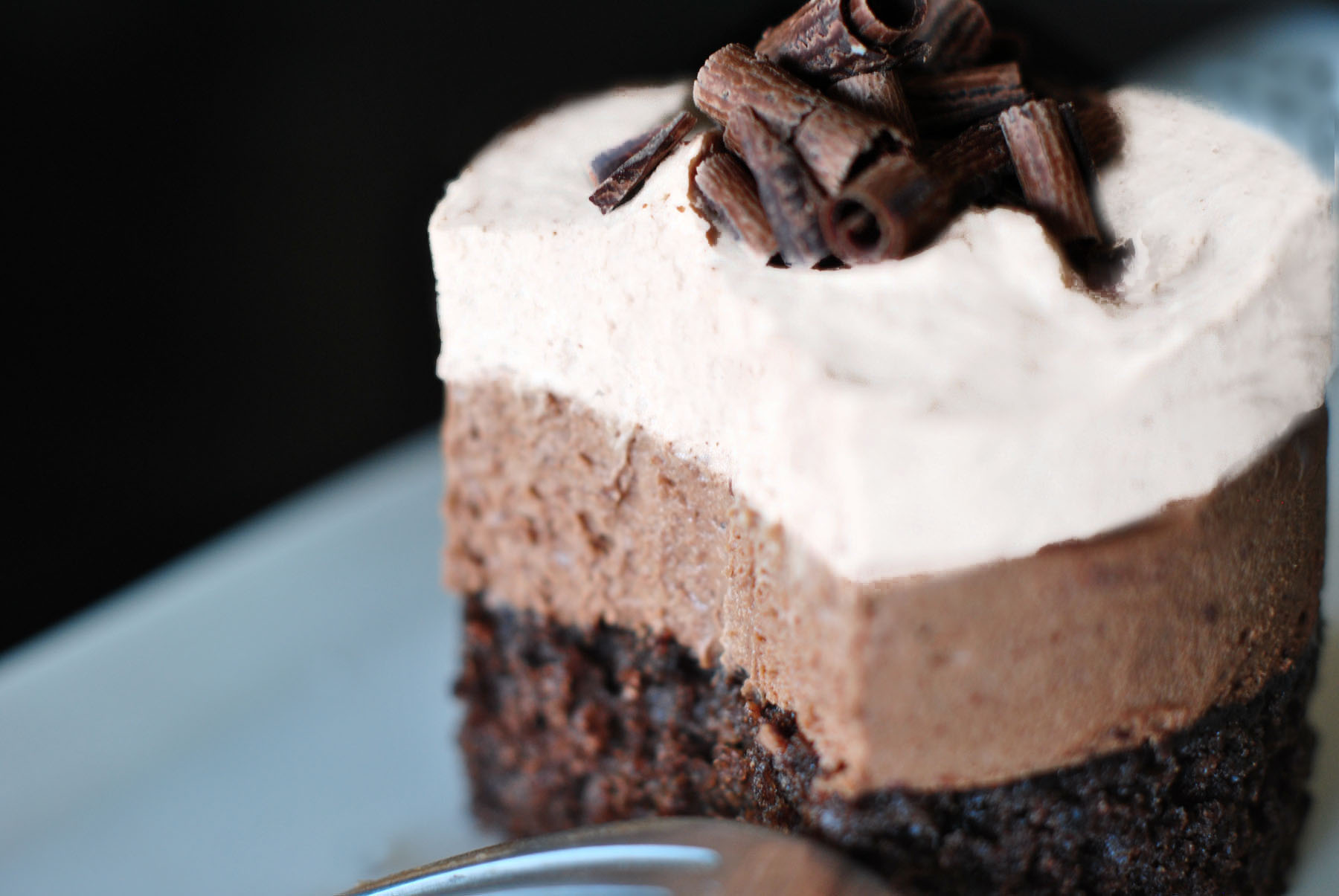 This Triple Chocolate Mouse Cake is a real show stopper! It's got three