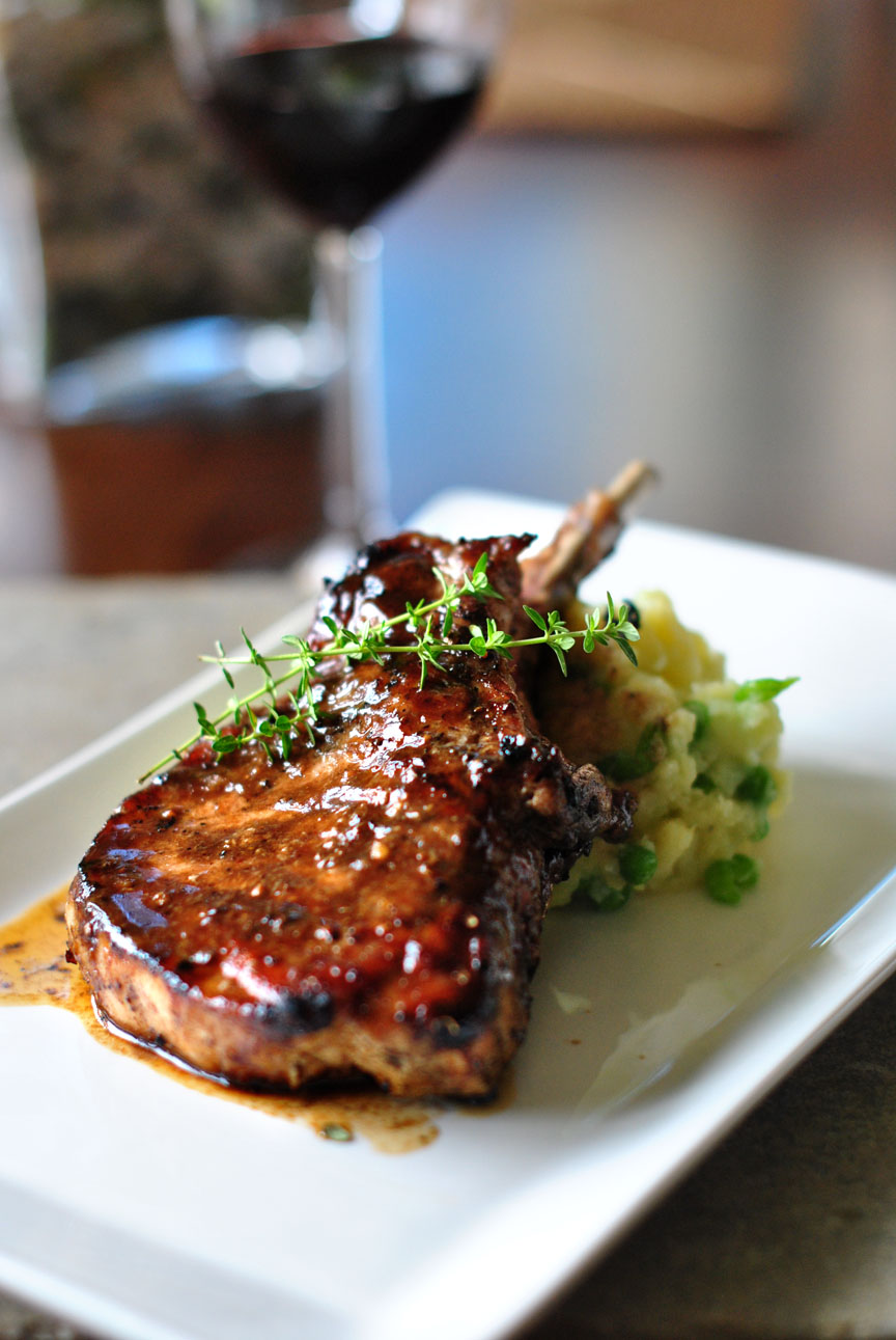 Pork Chop with Balsamic Maple Glaze